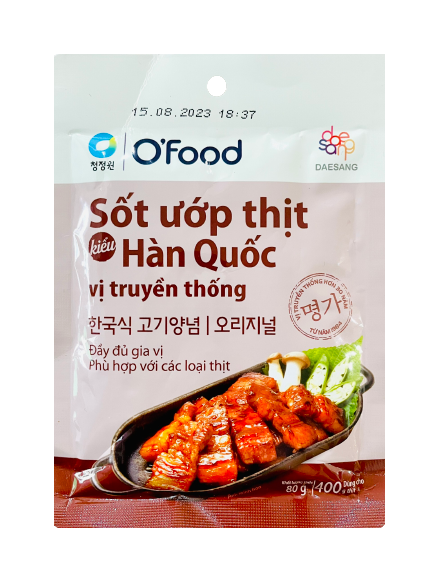 Sốt ướp thịt Hàn Quốc vị truyền thống O'food 80g
