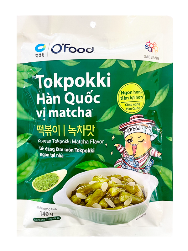 Topokki Hàn Quốc vị matcha O'Food 140g
