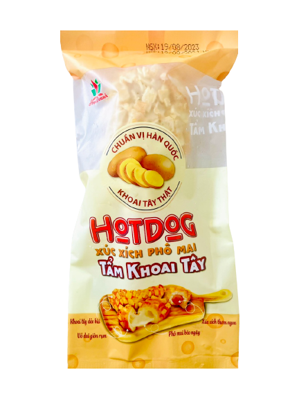 Hotdog xúc xích phô mai tẩm khoai tây Hoa Doanh