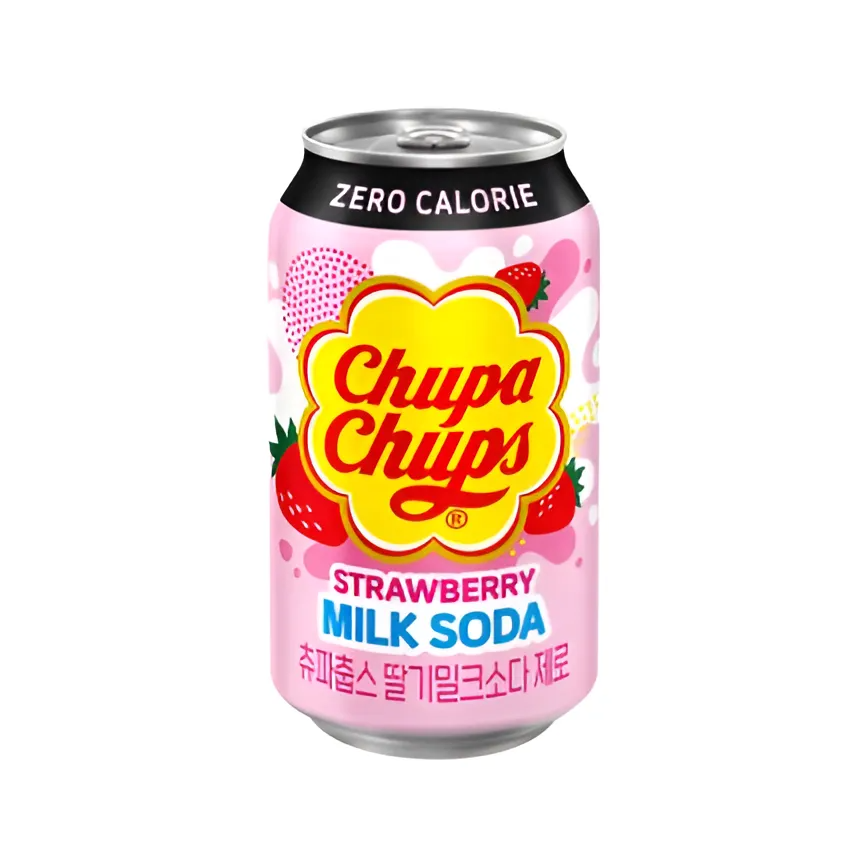 Soda zero sữa dâu Chupa Chups 350ml
