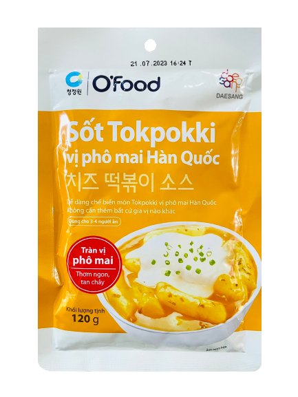 Sốt tokpokki vị phô mai Hàn Quốc O'Food 120g