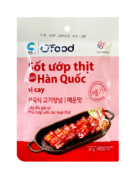 Sốt ướp thịt Hàn Quốc vị cay O'Food 80g