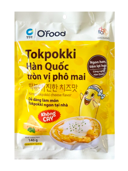 Topokki Hàn Quốc tròn vị phô mai O'Food 140g