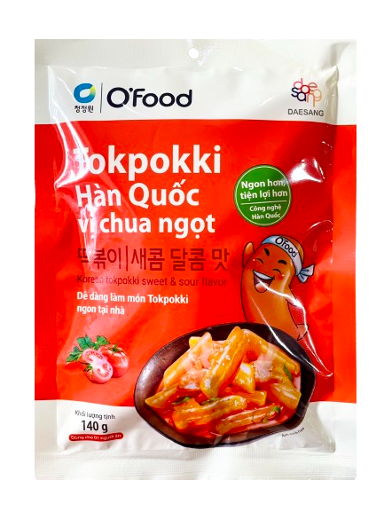 Tokpokki Hàn Quốc vị chua ngọt O'Food 140g
