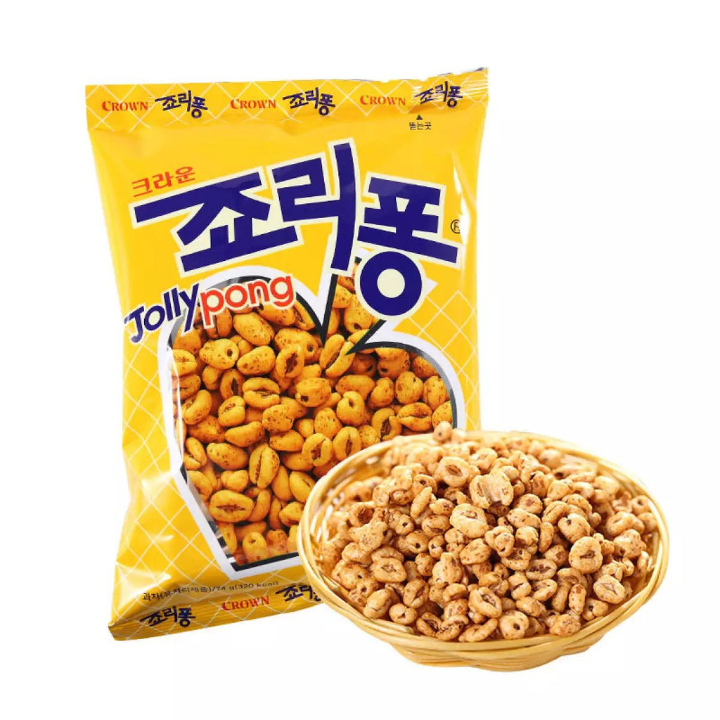 Snack lúa mạch jolly pong Crown 74g