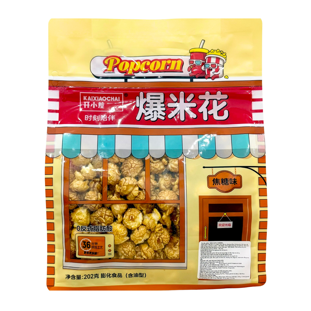 Bắp rang vị caramel Kaixiaochai 202g