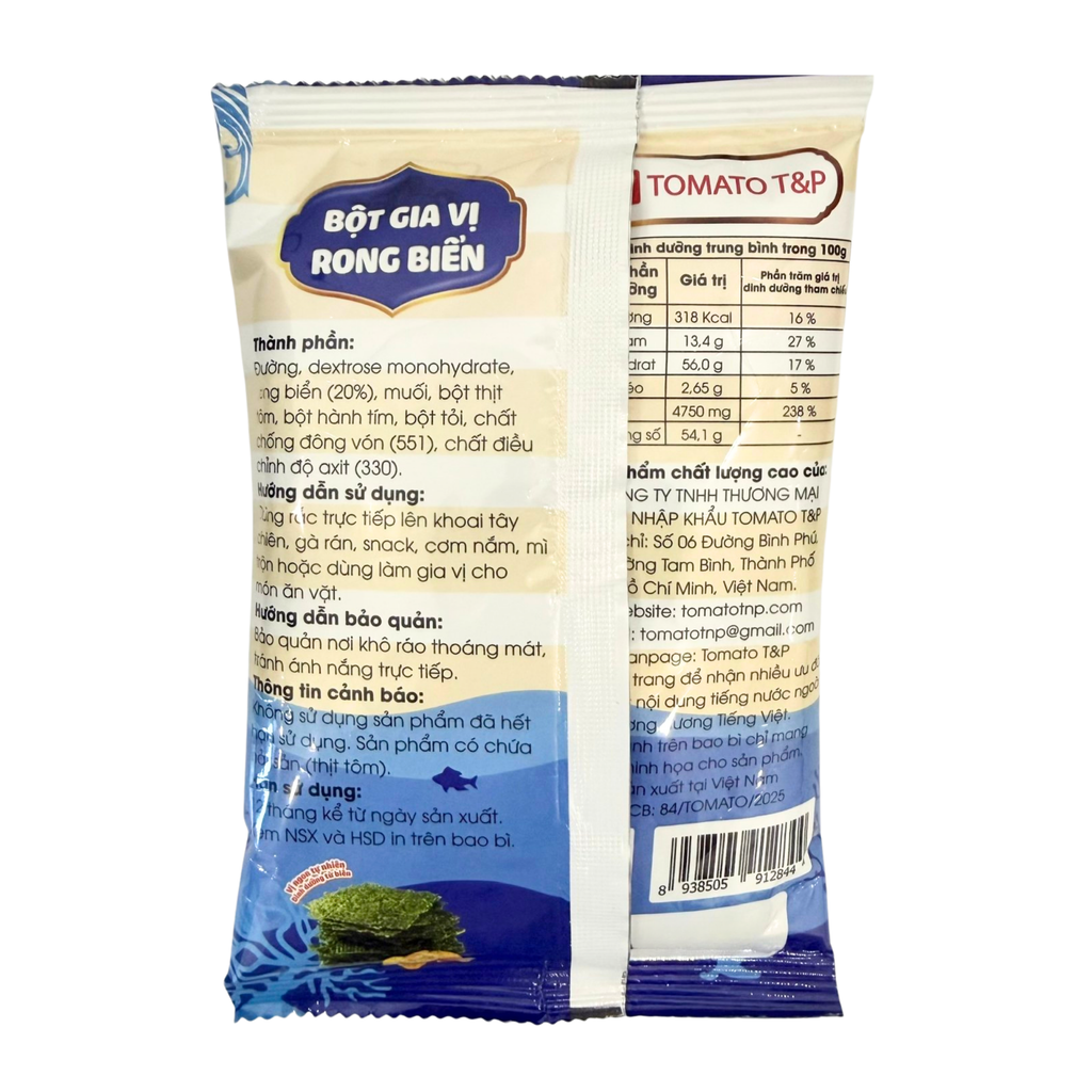 Bột gia vị rong biển Tomato T&P 100g