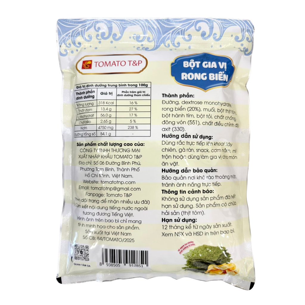 Bột gia vị rong biển Tomato T&P 1kg