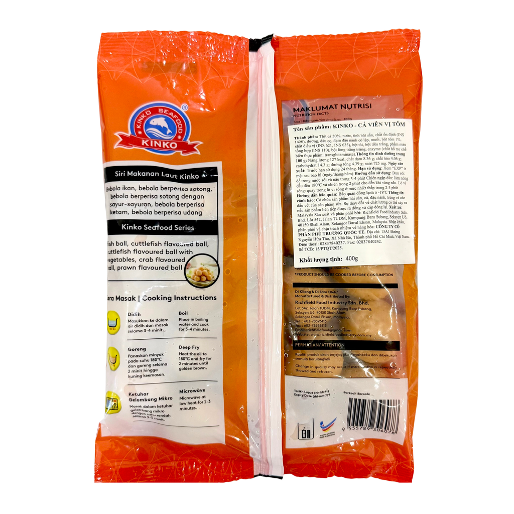 Cá viên vị tôm Kinko 400g