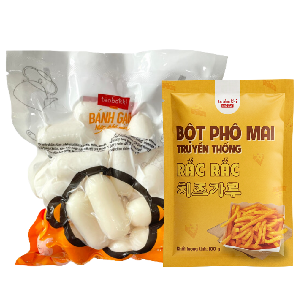 Combo bánh gạo nhân phô mai lắc phô mai