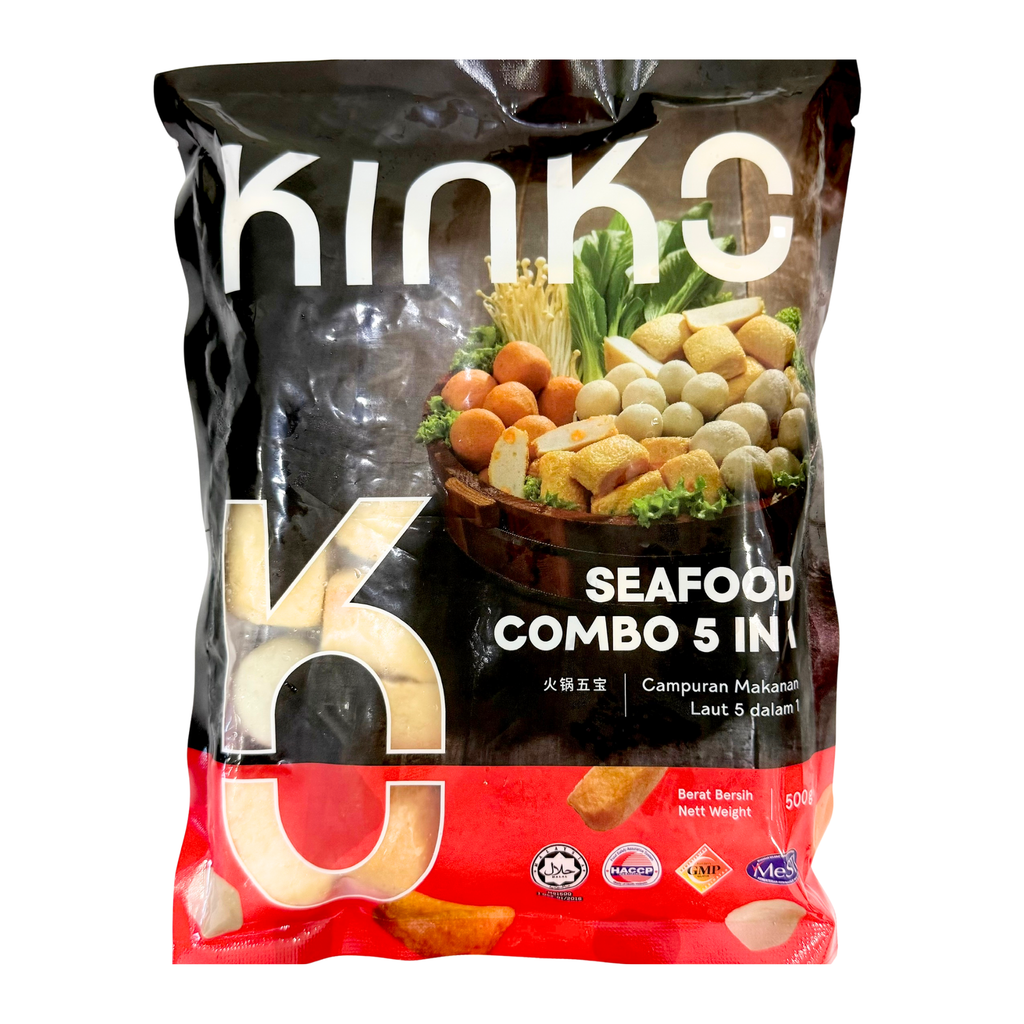 Combo viên thả lẩu hải sản 5 trong 1 Kinko 500g