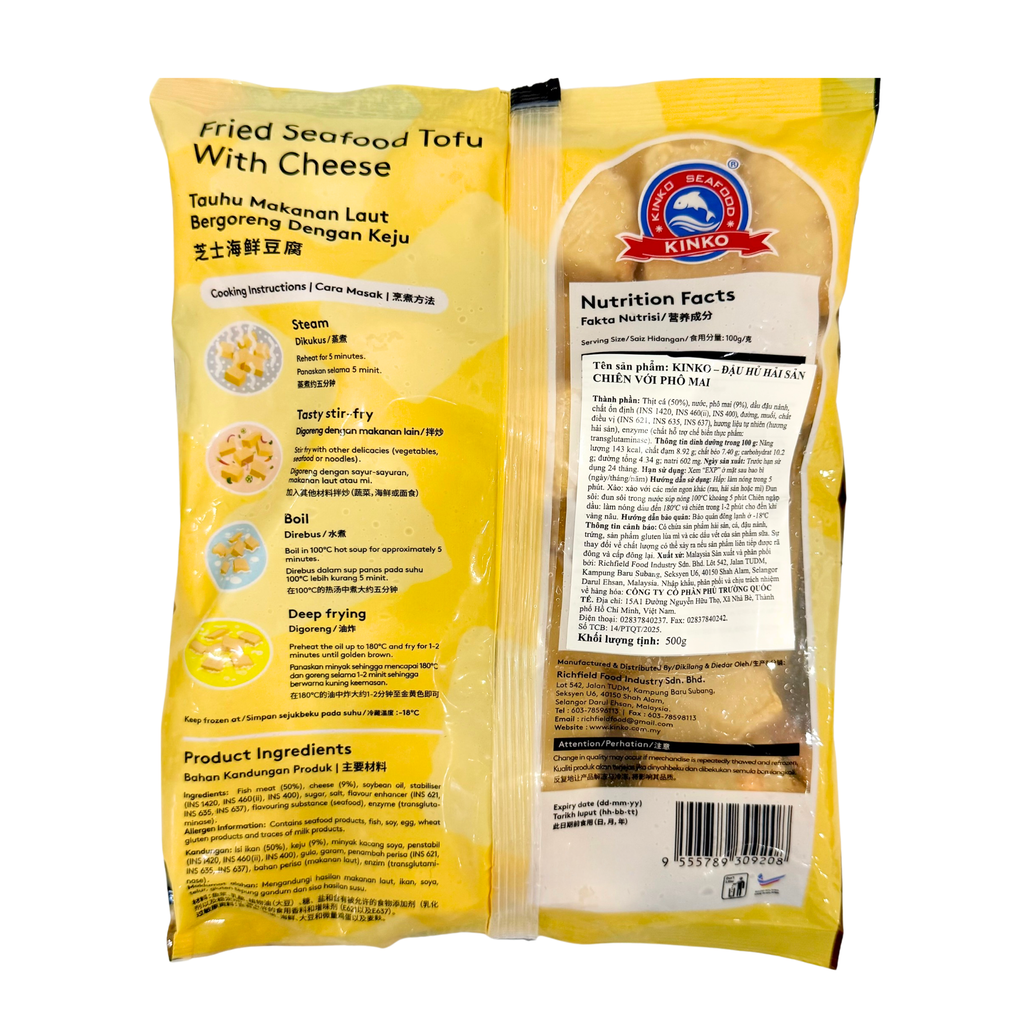 Đậu hủ hải sản phô mai Kinko 500g