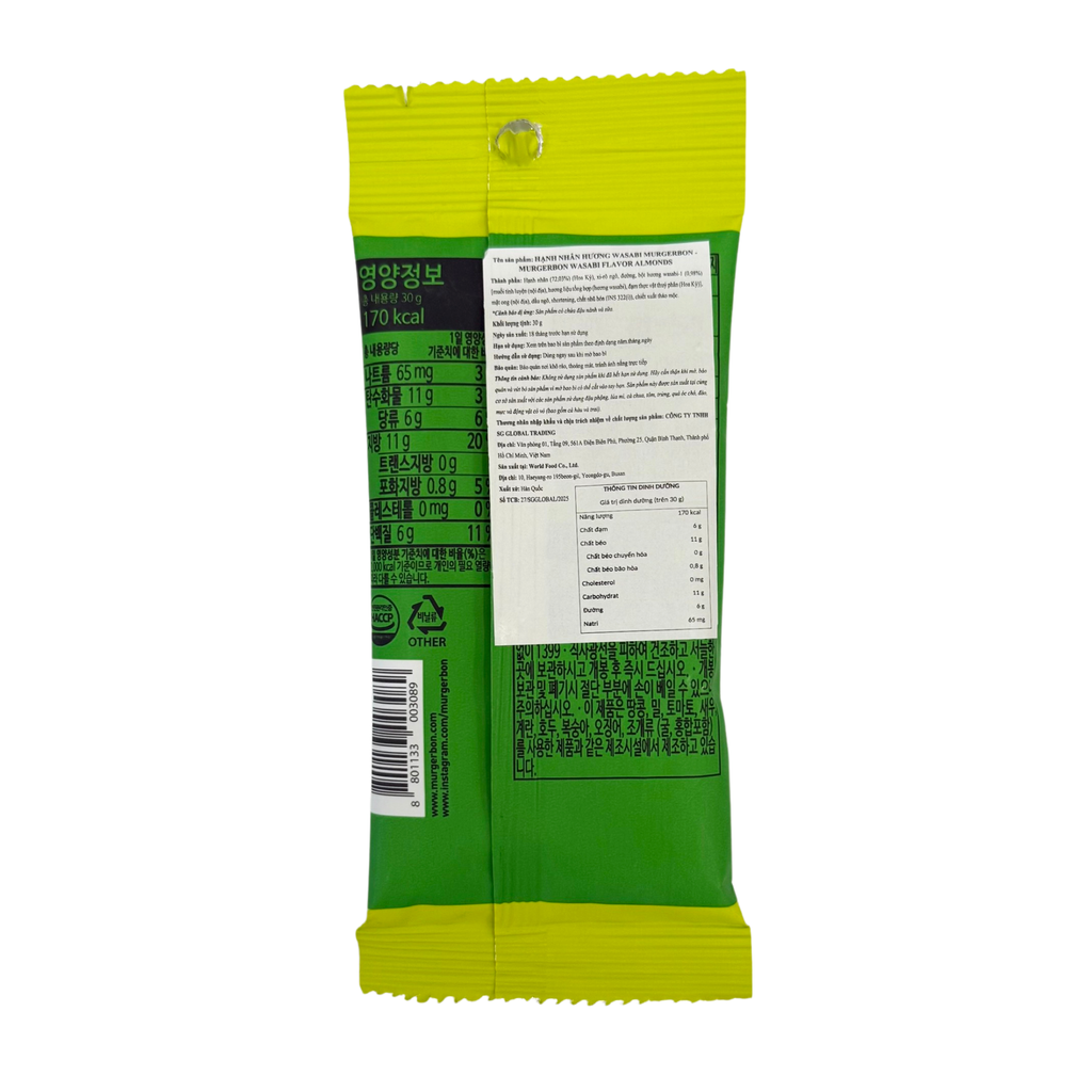 Hạnh nhân vị wasabi Murgerbon 30g