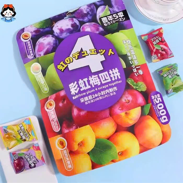 Kẹo mận cầu vồng Yinianwuji 500g