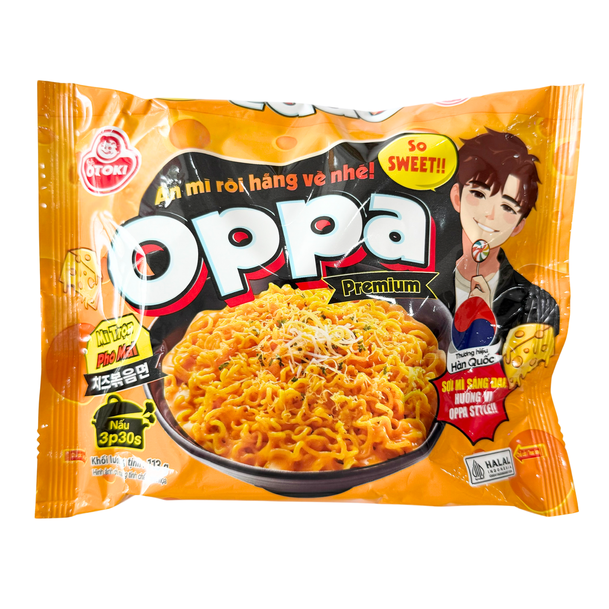 Mì trộn phô mai Oppa Halal Otoki 113g - Tèobokki Store