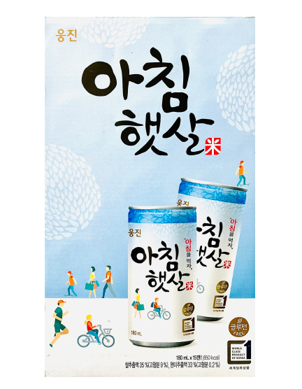 Set 15 lon nước gạo Hàn Quốc Woongjin 180ml