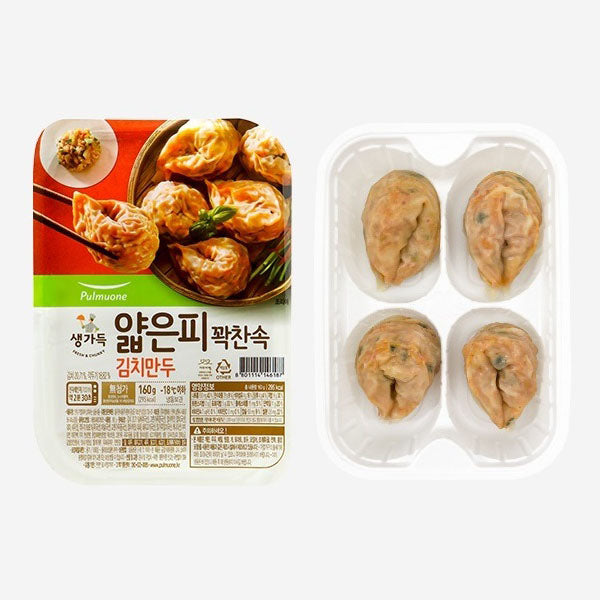 Bánh xếp vỏ mỏng nhân kimchi Pulmuone 160g