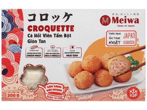 Cá hồi viên tẩm bột Croquette Meiwa 200g
